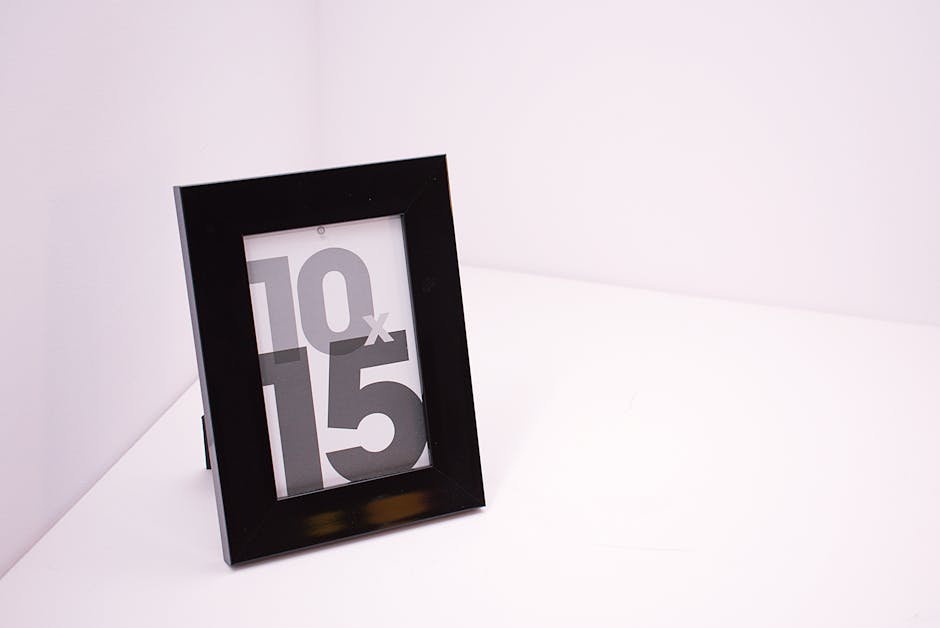 Photo frame with numbers